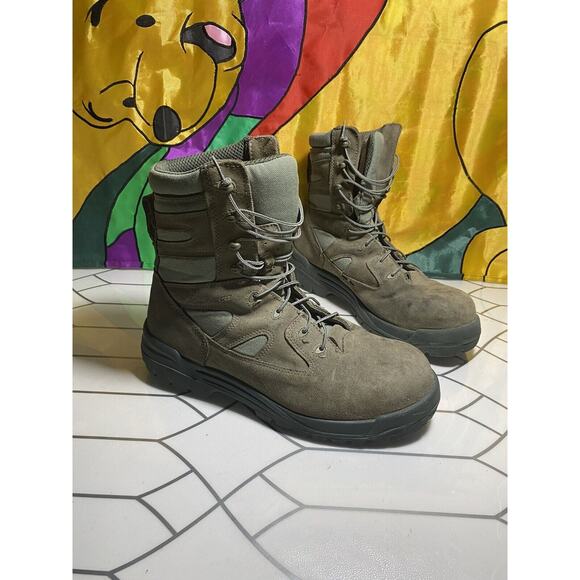Wellco Air Force Sage Green Hot Weather Combat Boots Sz 11.5 R. Steel Toe main image 5